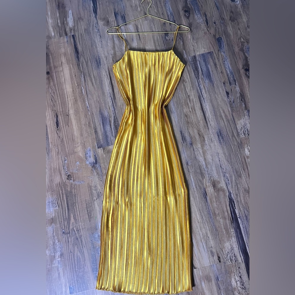 Golden Midi Dress